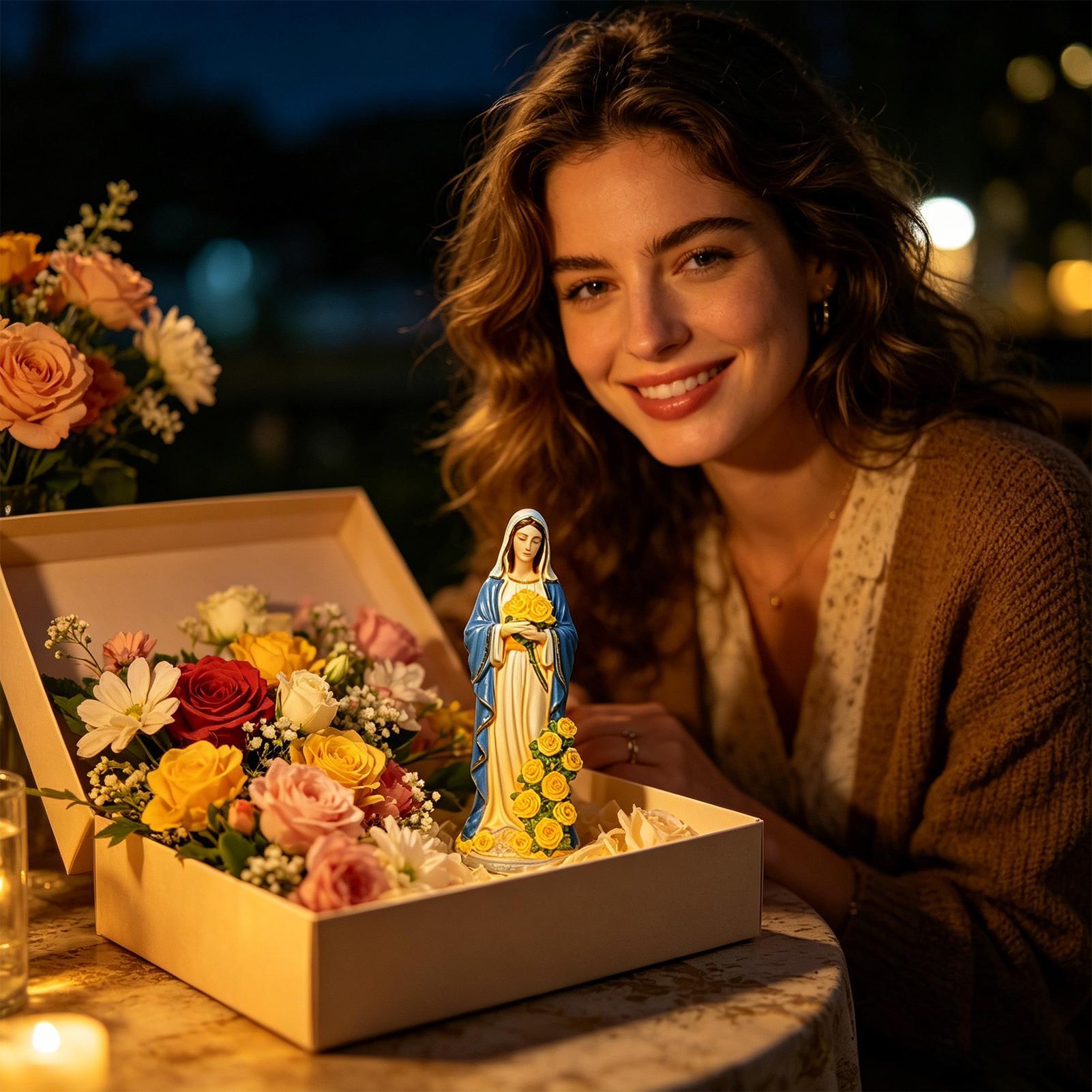 Virgin Mary Solar Statue Garde - đánh giá và giá Crafting Resin