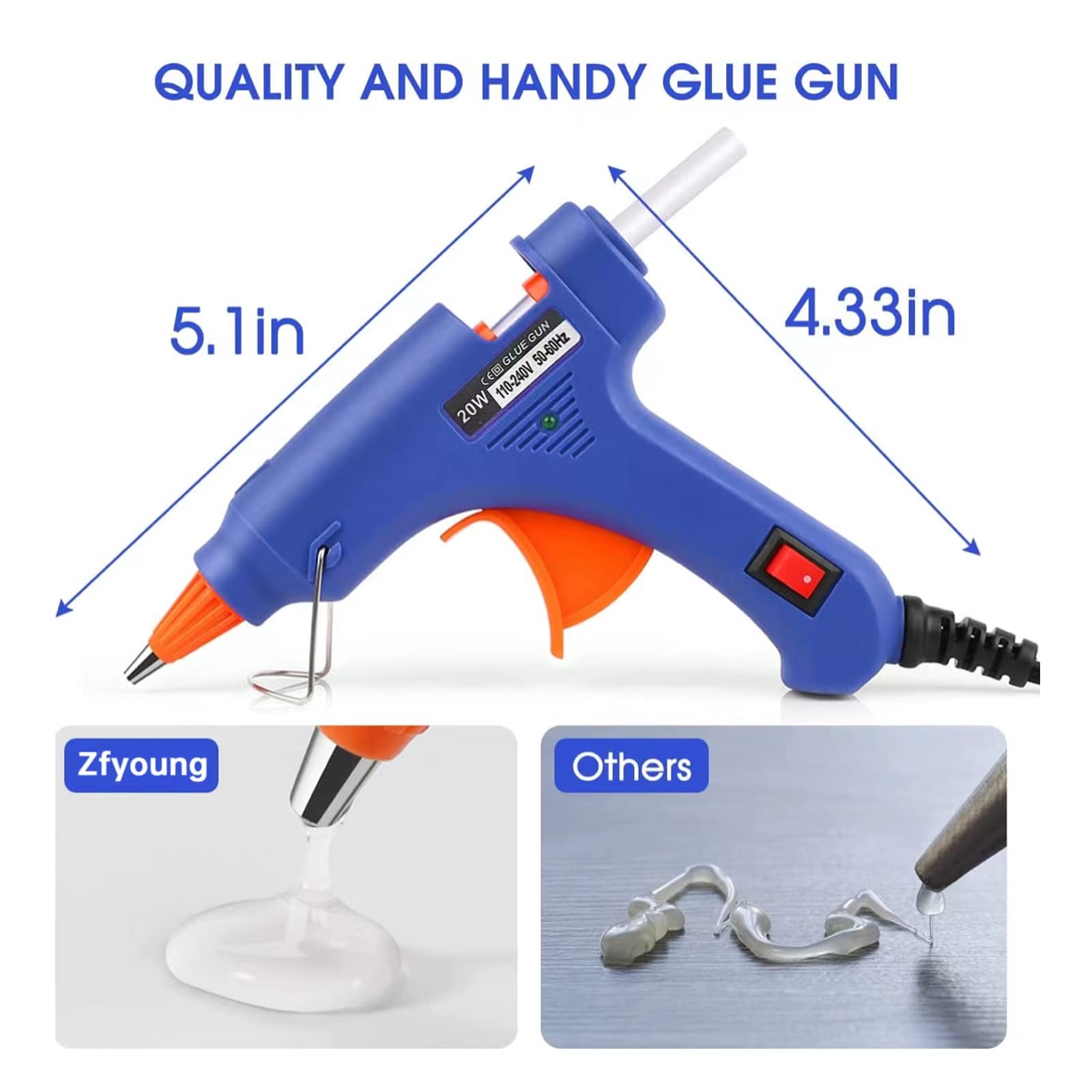 20W Hot Melt Glue Gun DIY Mini - đánh giá và giá Heat Gun Small