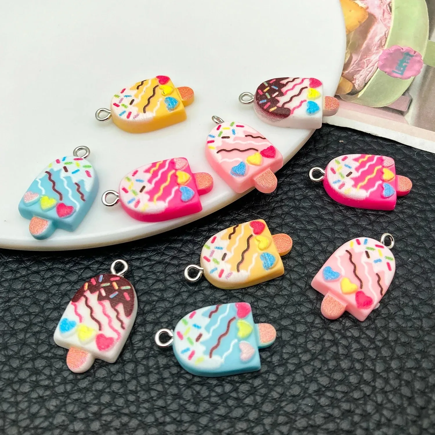 10Pcs Cute Fashion Ice Cream R - đánh giá và giá Resin Crafts Diy