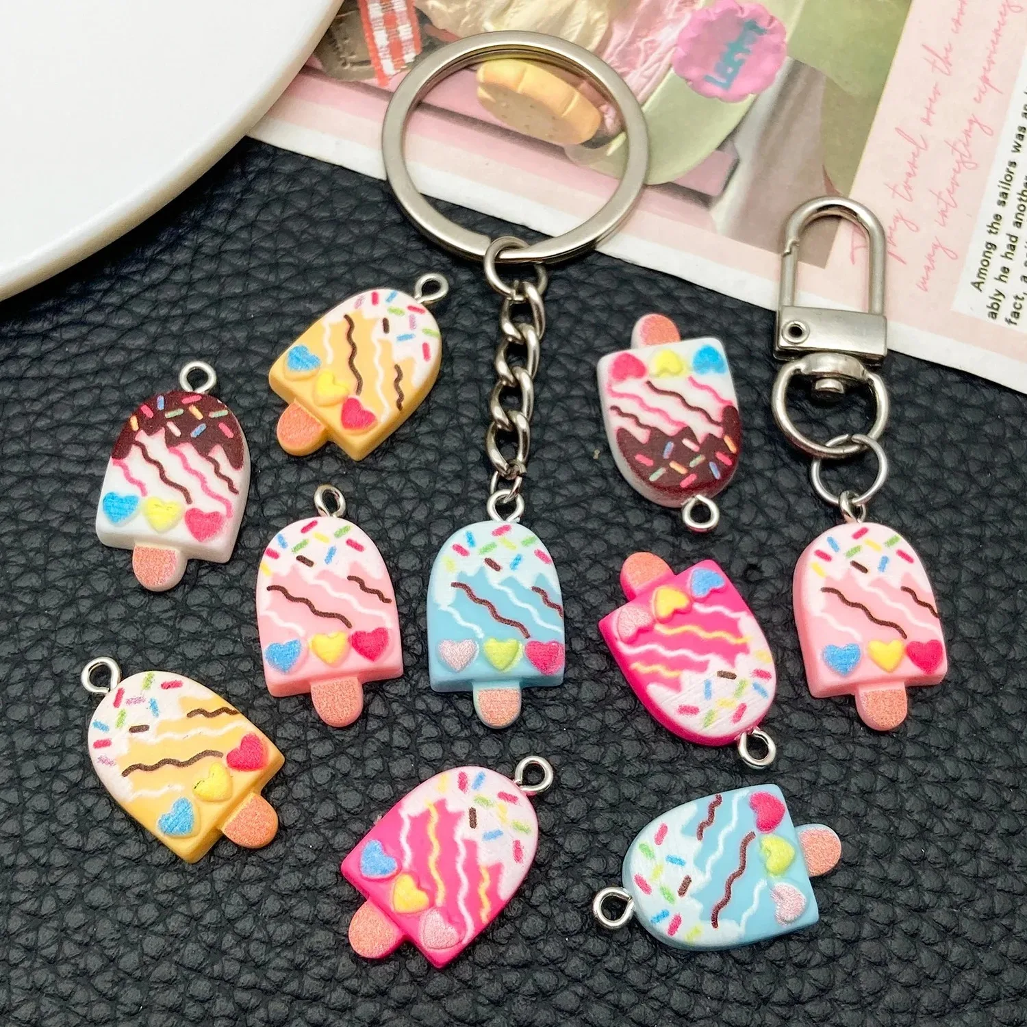 10Pcs Cute Fashion Ice Cream R - đánh giá và giá Resin Crafts Diy