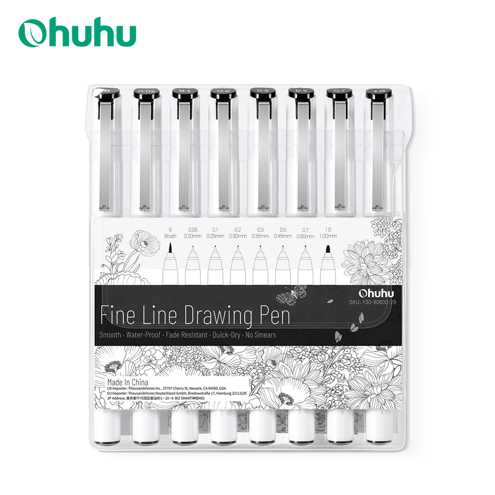 Ohuhu Micro Pen Fineliner Draw - đánh giá và giá Copic Marker Sketch